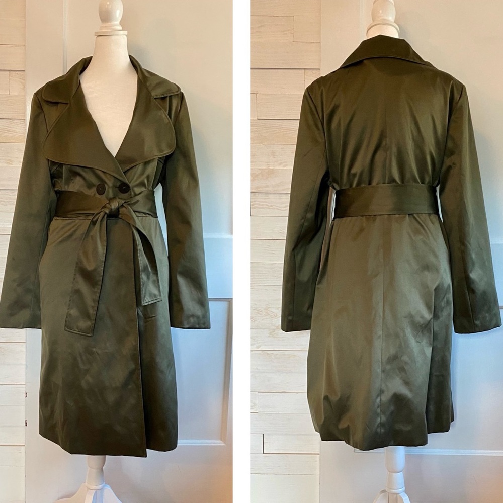 Tahari Satin Trench Coat